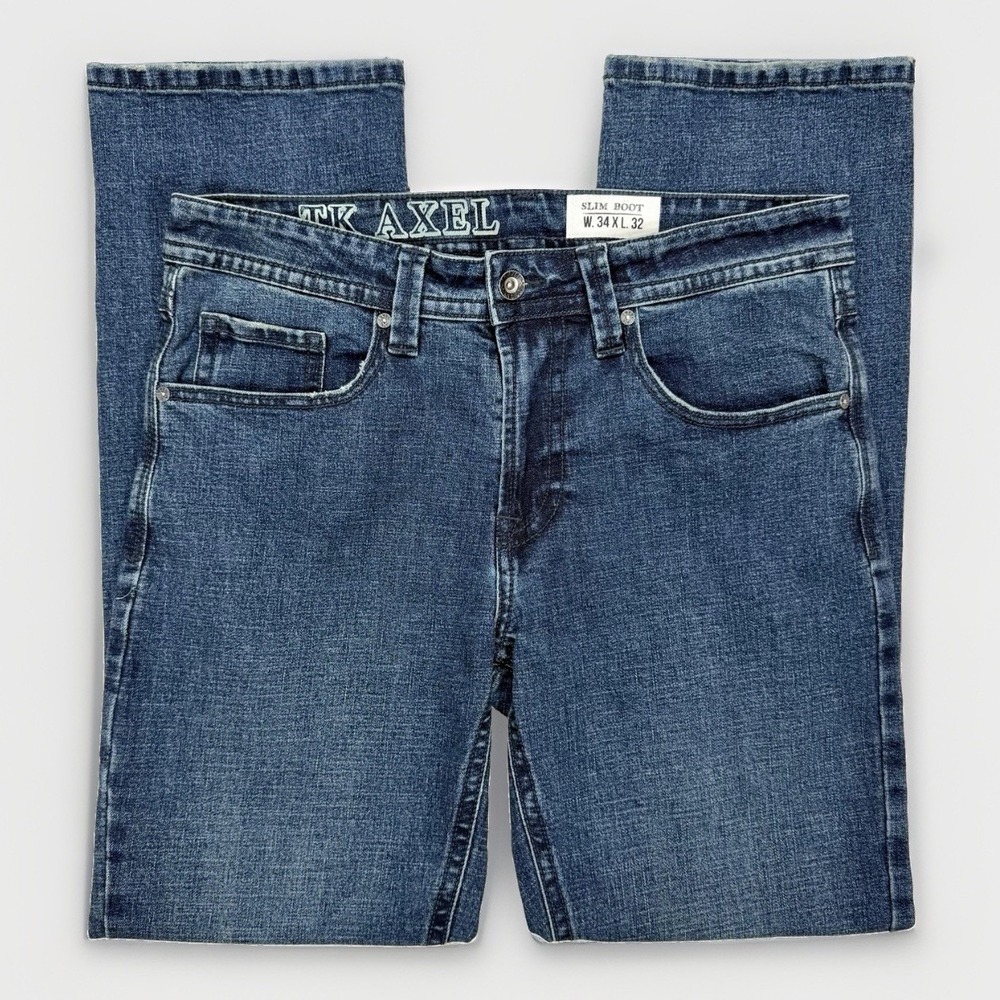TK Axel Slim Boot Jeans Men's 34x32 (Actual 34x31) Western Y2K Cowboy Rodeo